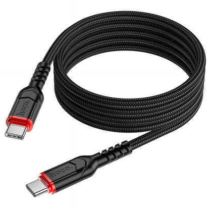 USB-C data- og ladekabel - USB-C HOCO X59 Victory, 60W, 1m, Svart