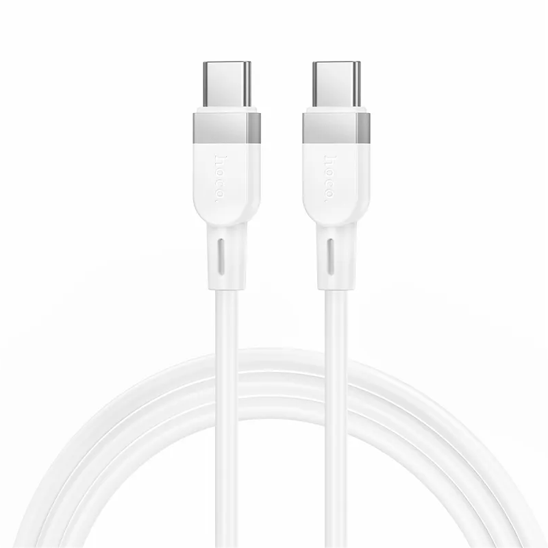 USB-C til USB-C data- og ladekabel HOCO X109, 60W, 1m, Hvit