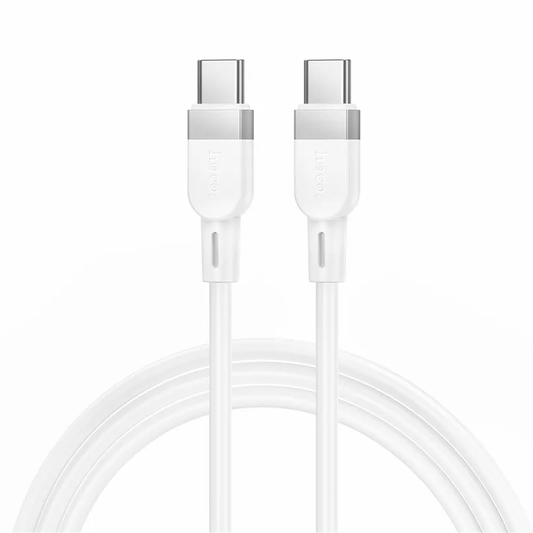USB-C til USB-C data- og ladekabel HOCO X109, 60W, 1m, Hvit