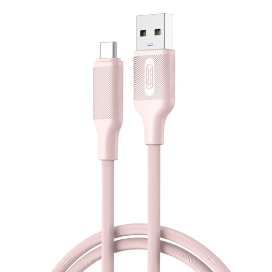 USB-A til USB-C data- og ladekabel XO Design NB265, 18W, 1m, Rosa