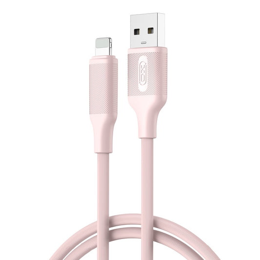 USB-A - Lightning Data- og Ladekabel XO Design NB265, 12W, 1m, Rosa