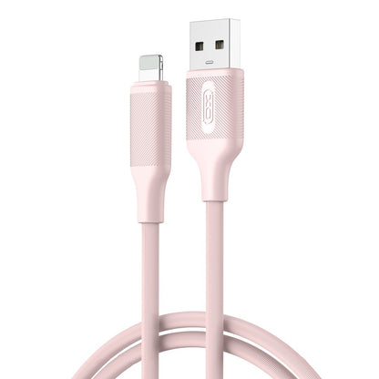 USB-A - Lightning Data- og Ladekabel XO Design NB265, 12W, 1m, Rosa
