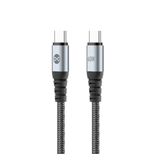 USB-C til USB-C data- og ladekabel Forever Braix, 60W, 1m, Svart