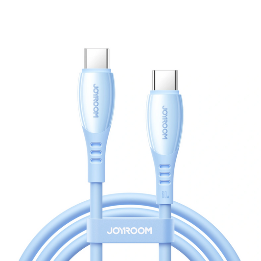 USB-C til USB-C data- og ladekabel Joyroom S-A59 Vibrant, 60W, 1.2m, Blå