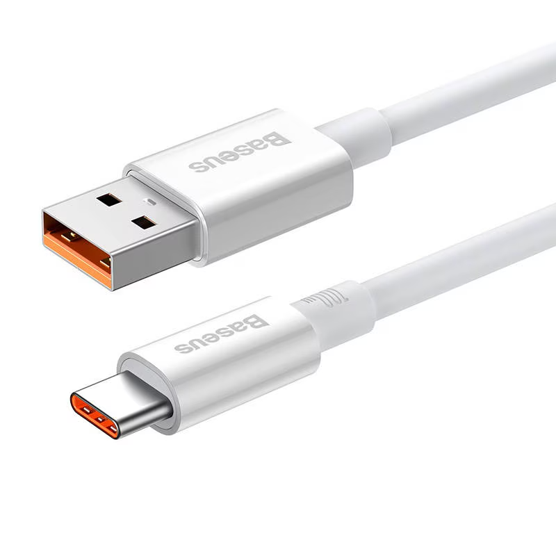 Data- og ladekabel USB-A - USB-C Baseus Superior Series, 100W, 1m, Hvit P10320102214-01