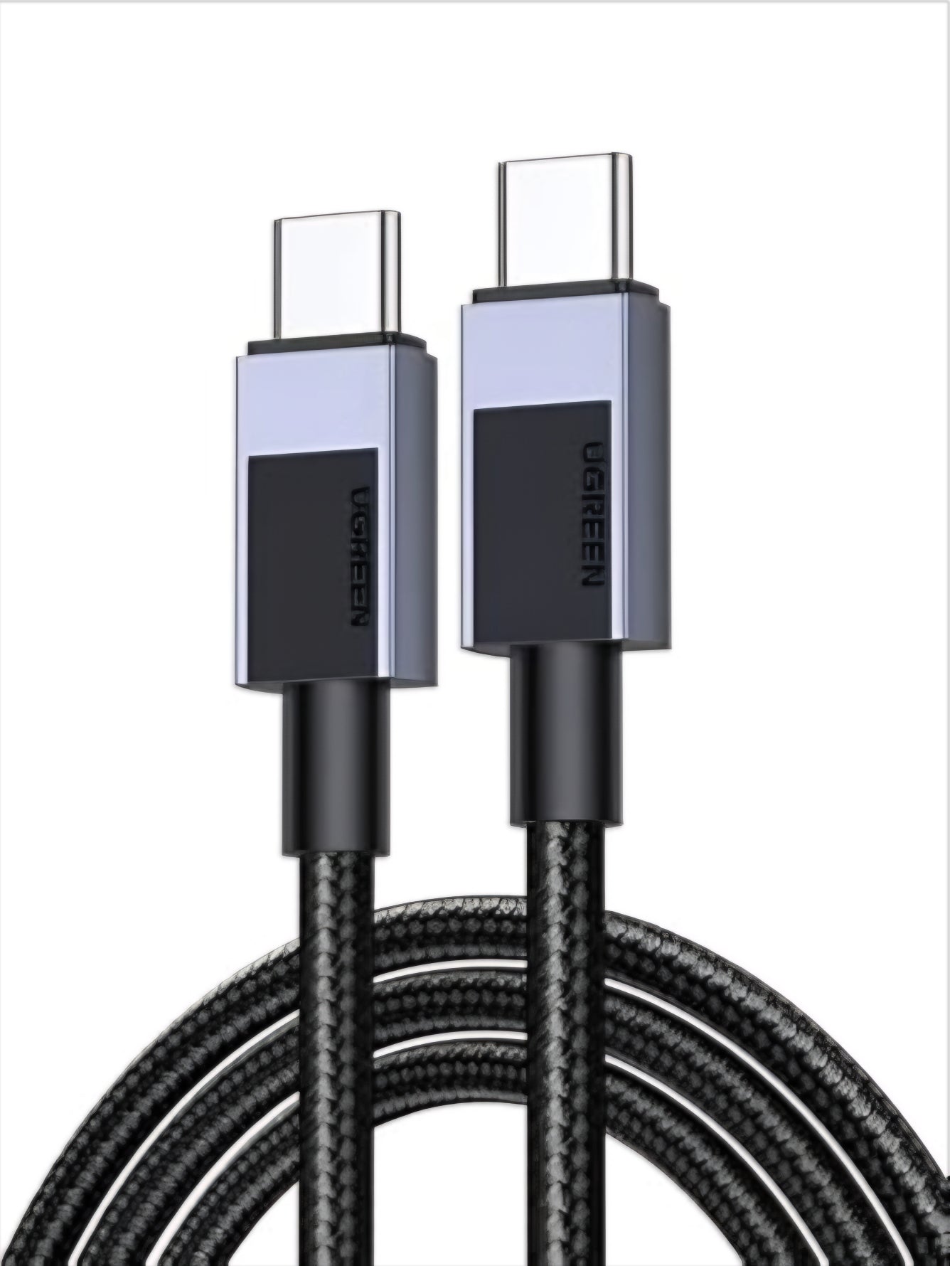 USB-C til USB-C data- og ladekabel UGREEN L512, 100W, 2m, Grå