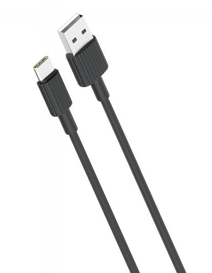 USB-A til USB-C data- og ladekabel XO Design NB156, 18W, 1m, Svart