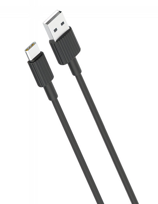 USB-A til USB-C data- og ladekabel XO Design NB156, 18W, 1m, Svart