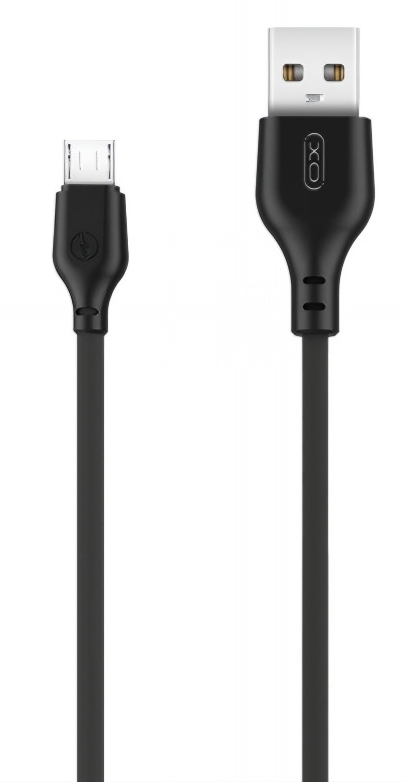 USB-A - microUSB data- og ladekabel XO Design NB103, 18W, 2m, Svart