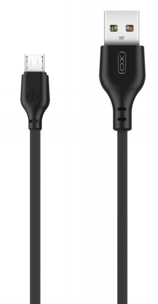 USB-A - microUSB data- og ladekabel XO Design NB103, 18W, 2m, Svart