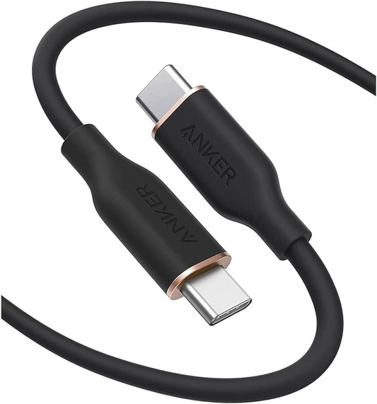 USB-C til USB-C Anker PowerLine III data- og ladekabel, 100W, 0.9m, Svart, Resealed A8552H11