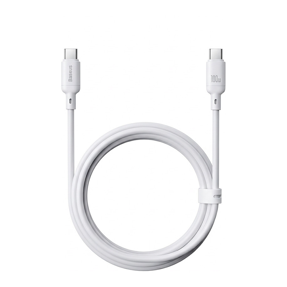 USB-C til USB-C data- og ladekabel Baseus Silky, 100W, 2m, Hvit