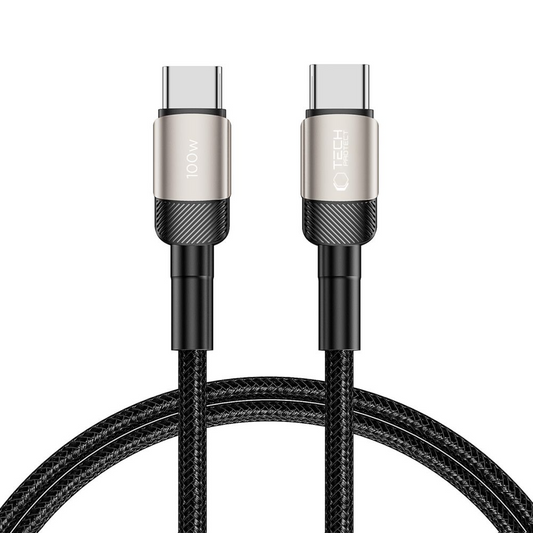 USB-C data- og ladekabel - USB-C Tech-Protect Ultraboost EVO, 100W, 1m, Sølv