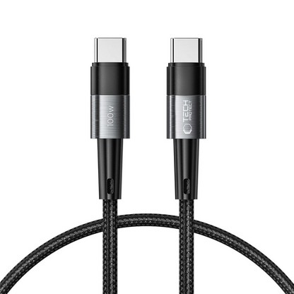 USB-C Data- og ladekabel - USB-C Tech-Protect Ultraboost, 100W, 0,25m, Grå
