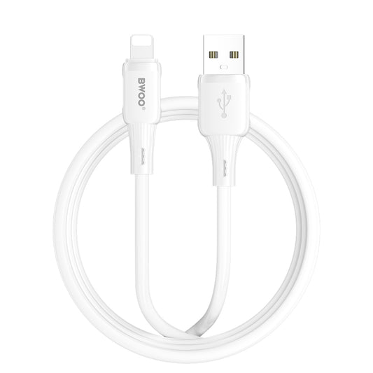 USB-A til Lightning data- og ladekabel BWOO X329L, 15W, 1m, hvit