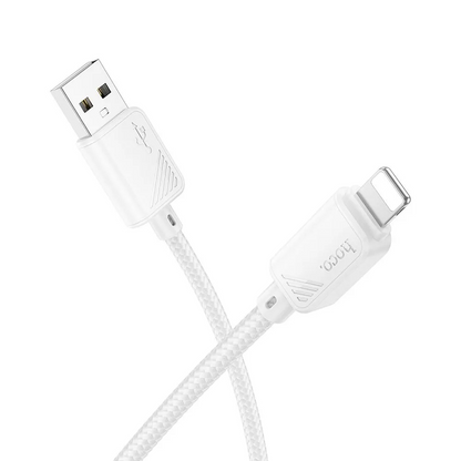USB-A til Lightning datakabel og ladekabel HOCO X113, 18W, 1m, hvit