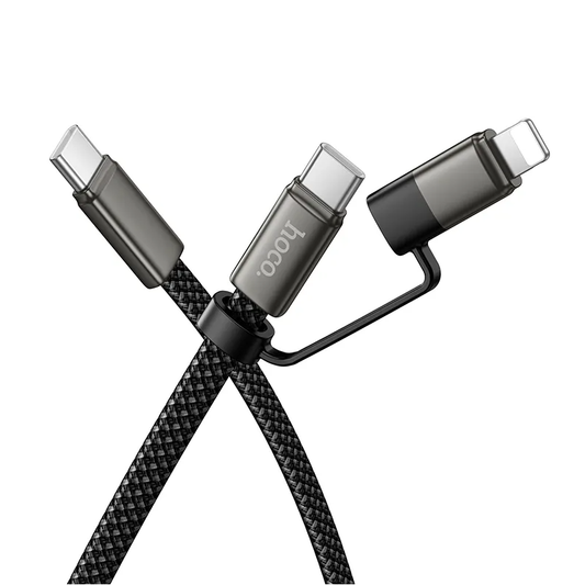 USB-C til Lightning / USB-C data- og ladekabel HOCO X125, 60W, 1m, svart