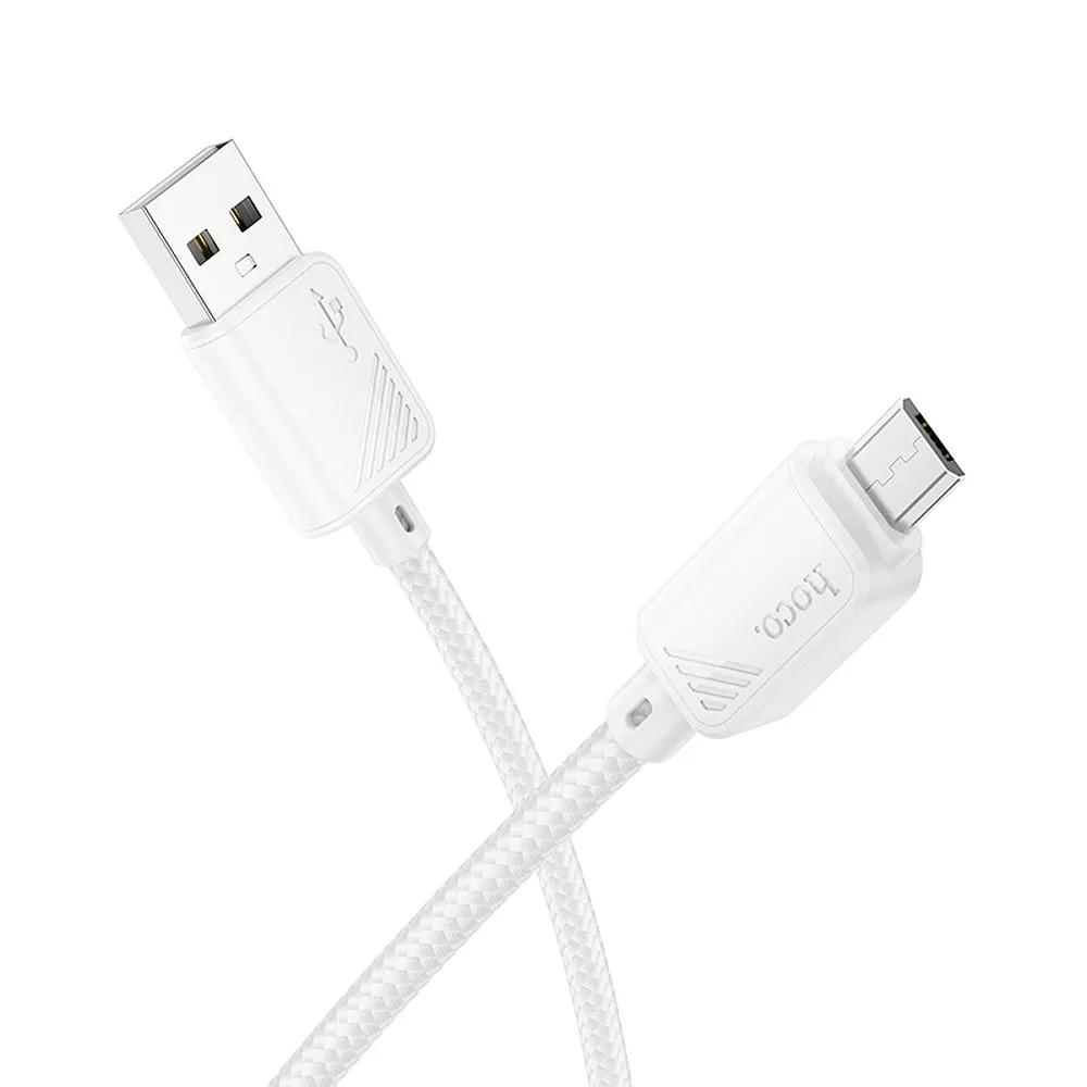USB-A til microUSB data- og ladekabel HOCO X113, 18W, 1m, hvit