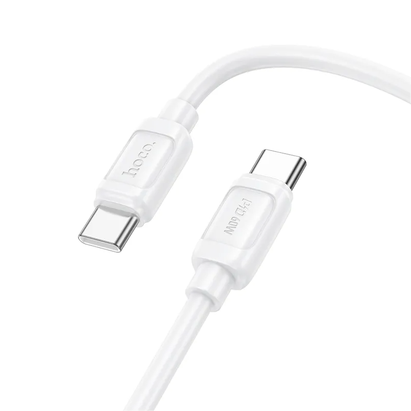 USB-C Data- og ladekabel - USB-C HOCO X115, 240W, 1m, Hvit