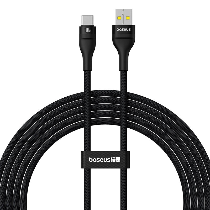 USB-A til USB-C data- og ladekabel Baseus Flash Series II, 100W, 2m, svart P10311804111-01