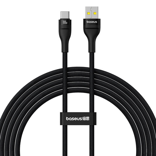 USB-A til USB-C data- og ladekabel Baseus Flash Series II, 100W, 2m, svart P10311804111-01