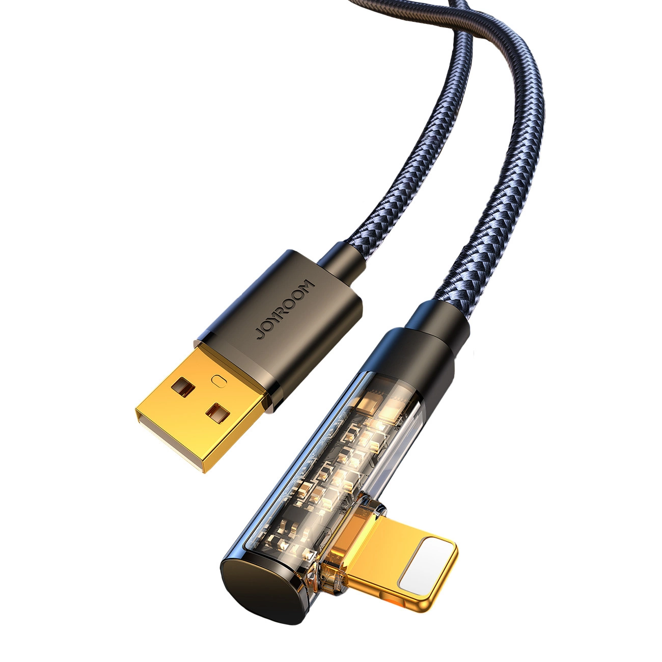 USB-A til Lightning data- og ladekabel Joyroom S-UL012A6 vinklet, 18W, 1,2m, svart