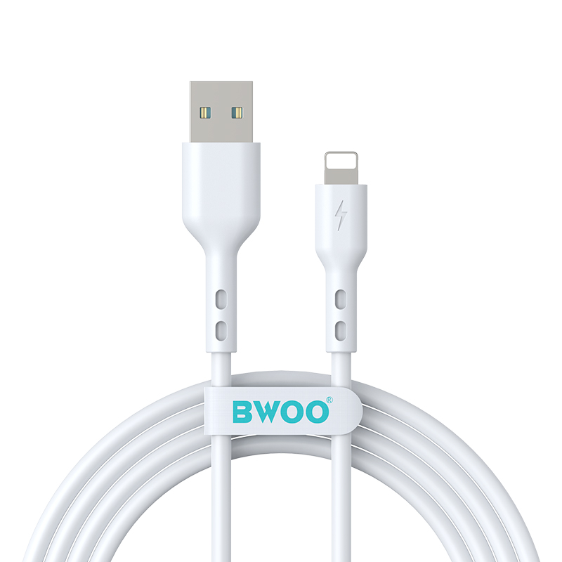 USB-A til Lightning data- og ladekabel BWOO BO-X172L-2M, 15W, 2m, hvit