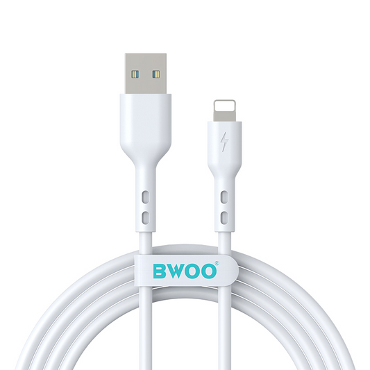 USB-A til Lightning data- og ladekabel BWOO BO-X172L-2M, 15W, 2m, hvit