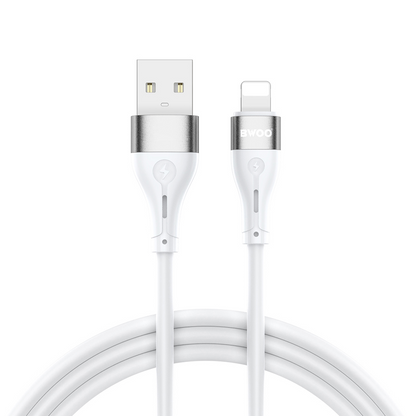 USB-A til Lightning data- og ladekabel BWOO X280L, 15W, 1m, hvit
