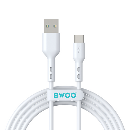 USB-A til USB-C data- og ladekabel BWOO BO-X172C-2M, 15W, 2m, hvit