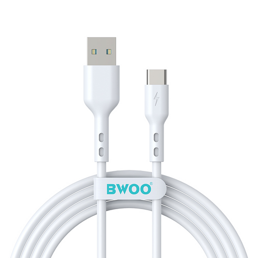 USB-A til USB-C data- og ladekabel BWOO BO-X172C-2M, 15W, 2m, hvit