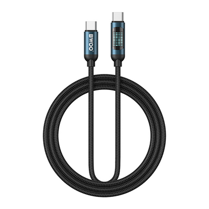 USB-C Data- og ladekabel - USB-C BWOO BO-X304 Led, 60W, 1m, Svart