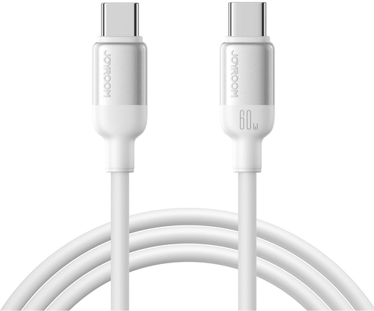USB-C Data- og ladekabel - USB-C Joyroom S-A62 Lively, 60W, 1,2m, Hvit