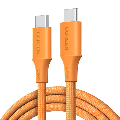 USB-C Data- og ladekabel - USB-C UGREEN L502, 100W, 1m, Oransje
