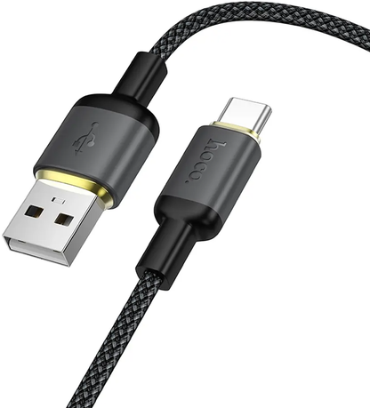 USB-A til USB-C datakabel og ladekabel HOCO X128 Benefit, 36W, 1m, svart