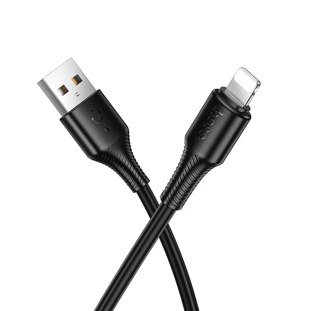 USB-A til Lightning data- og ladekabel HOCO X120, 18W, 1m, svart