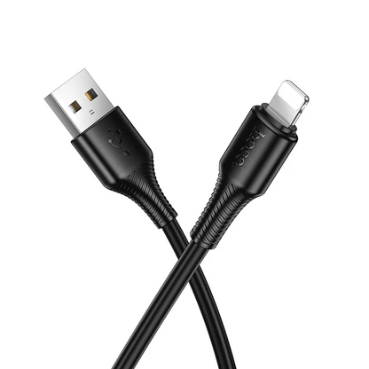 USB-A til Lightning data- og ladekabel HOCO X120, 18W, 1m, svart
