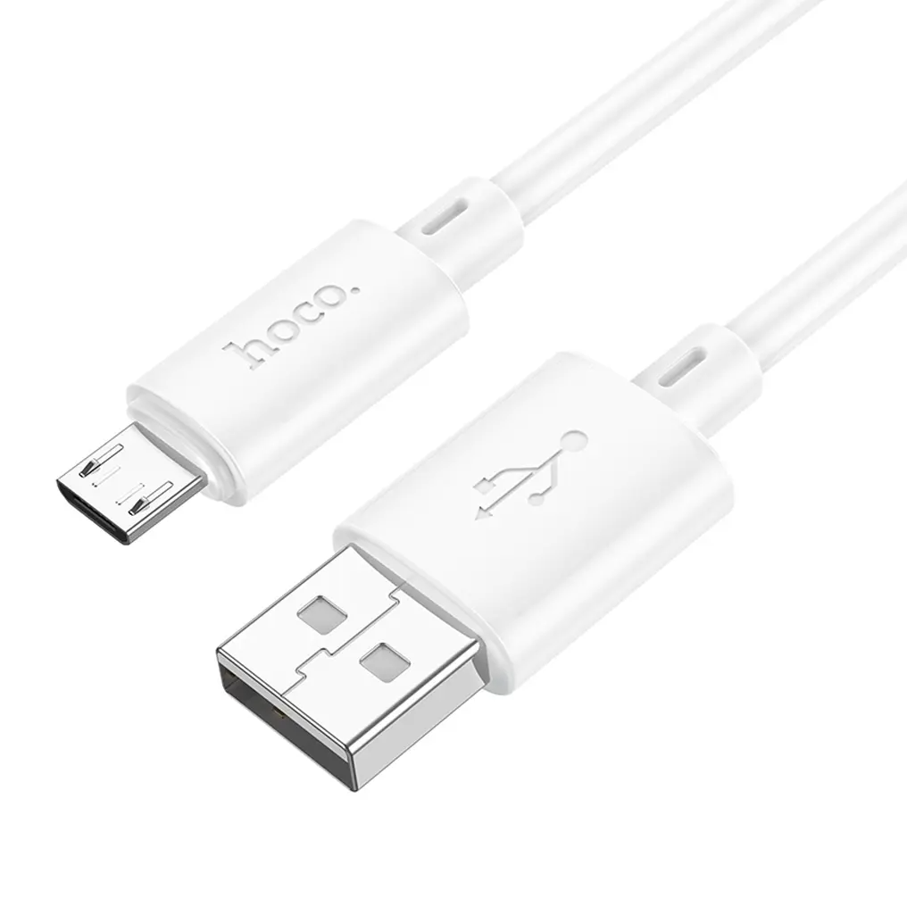 USB-A til microUSB data- og ladekabel HOCO X88, 18W, 2m, hvit