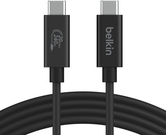 USB-C Data- og ladekabel - USB-C Belkin Connect, 240W, 2m, svart INZ004bt2MBK
