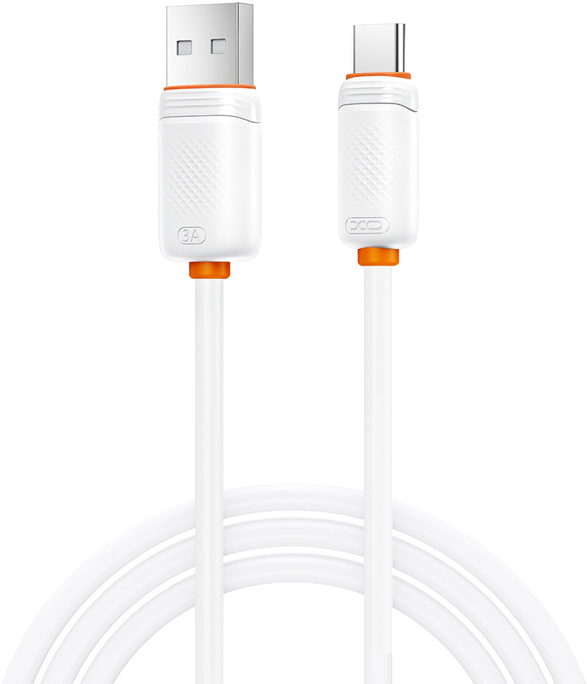 USB-A til USB-C data- og ladekabel XO Design NB302, 18W, 1m, hvit