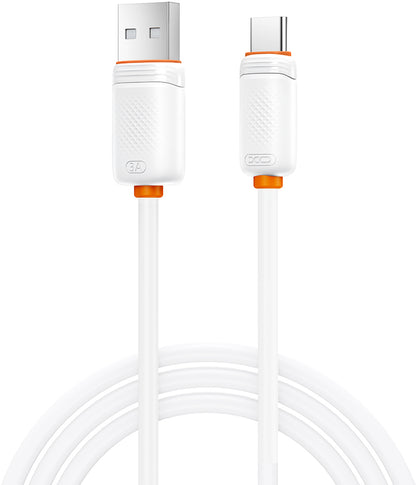 USB-A til USB-C data- og ladekabel XO Design NB302, 18W, 1m, hvit