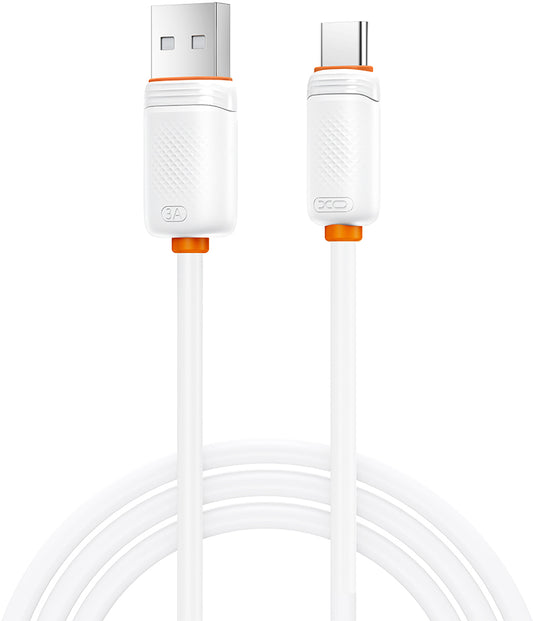 USB-A til USB-C data- og ladekabel XO Design NB302, 18W, 1m, hvit