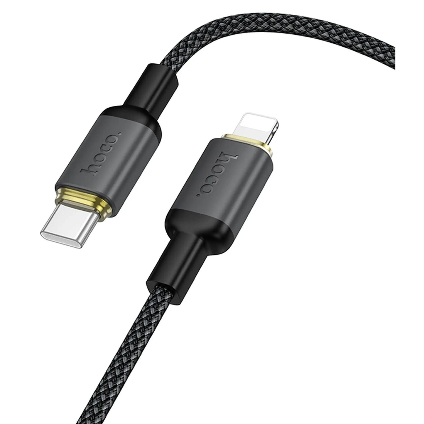USB-A til Lightning data- og ladekabel HOCO X128 Benefit, 12W, 1m, svart
