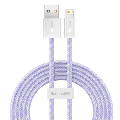 USB-A til Lightning data- og ladekabel Baseus Dynamic Series, 18W, 2m, lilla CALD000505