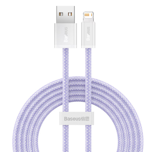 USB-A til Lightning data- og ladekabel Baseus Dynamic Series, 18W, 2m, lilla CALD000505