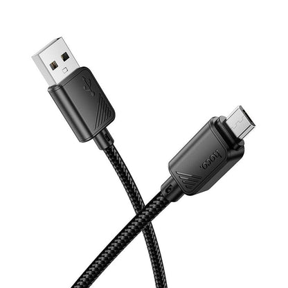 USB-A til microUSB datakabel og ladekabel HOCO X113, 18W, 1m, svart