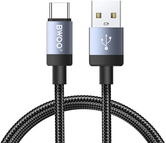 USB-A til USB-C data- og ladekabel BWOO BO-X401C, 18W, 1m, svart