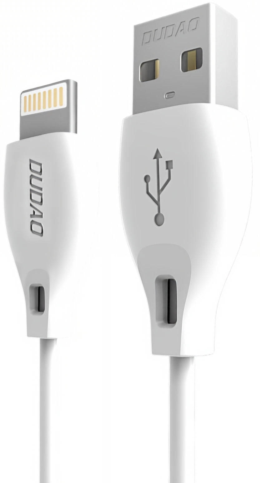 USB-A til Lightning data- og ladekabel Dudao L4L, 18W, 1m, hvit