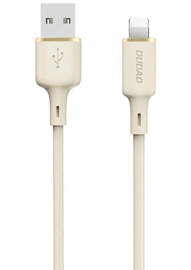 USB-A til Lightning datakabel og ladekabel Dudao L7SL, 18W, 1m, beige