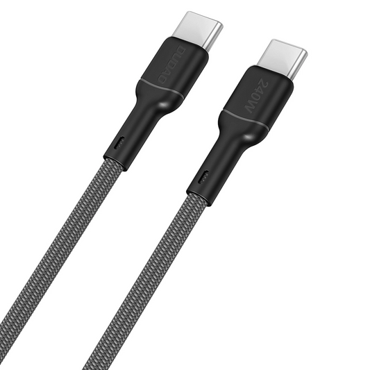 USB-C Data- og ladekabel - USB-C Dudao L9C Max, 240W, 1,2m, Svart
